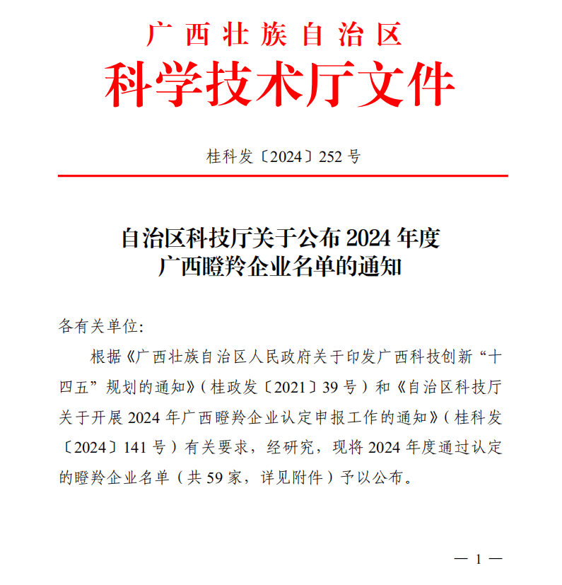 創(chuàng)新高地，瞪羚飛躍！皇氏集團(tuán)旗下兩家企業(yè)獲“廣西瞪羚企業(yè)”認(rèn)定！